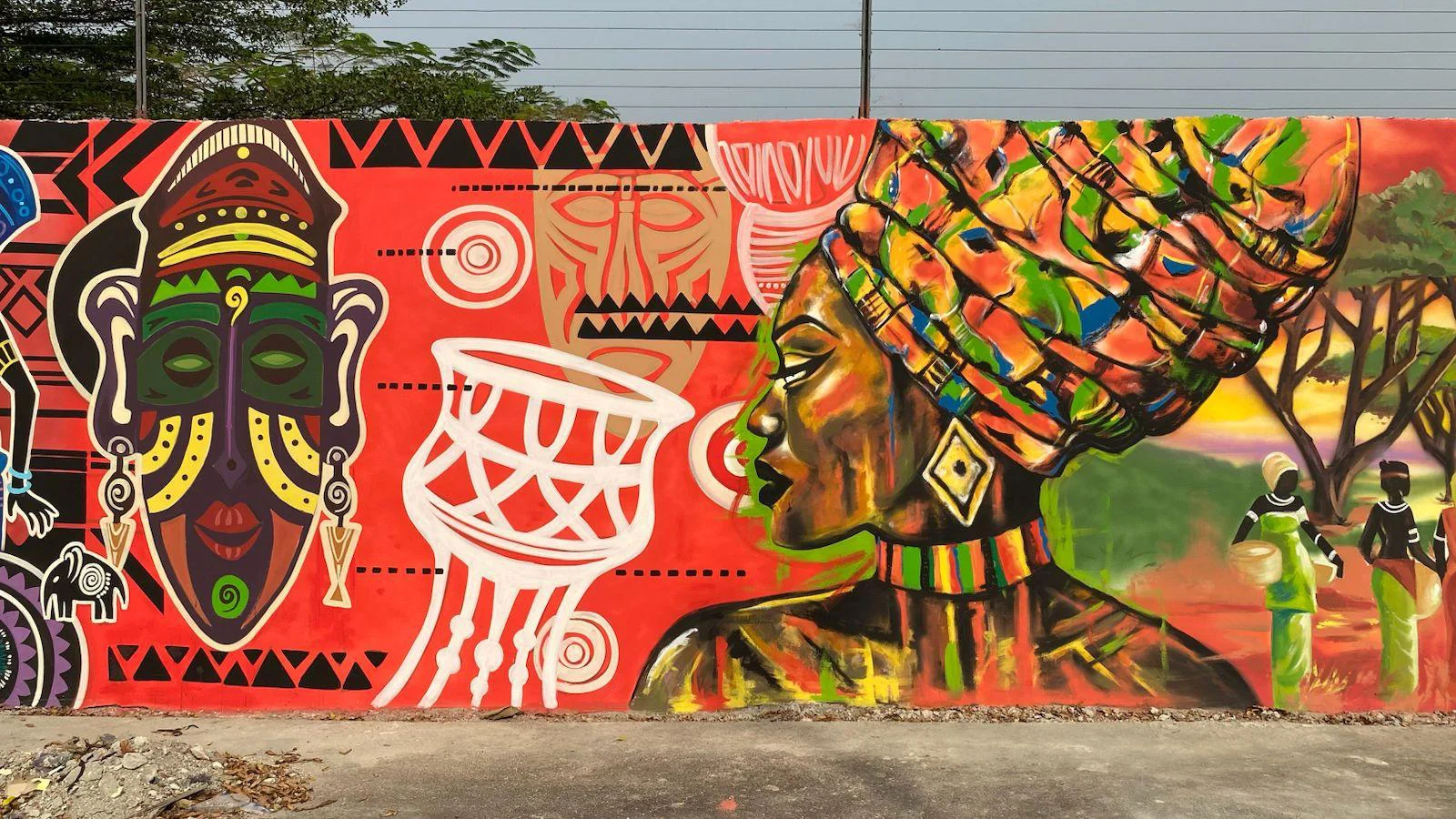 Vibrant cultural mural for Indorama Petrochemicals